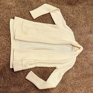 LOFT Cream Women's Cardigan—SMALL